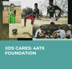 Blog post preview titled XDS CARES: 4ATX FOUNDATION